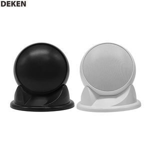 DEKEN SLIM3 <span class=keywords><strong>WH</strong></span>/BK Installation murale au plafond Mini haut-parleur sphérique pour système de cinéma maison - Product Image 6