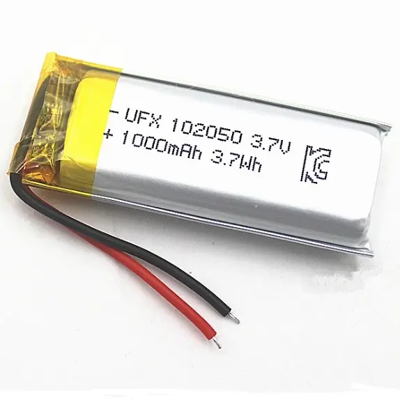 סין הנטענת 3.7V 1000mAh LIPO סוללה 102050 עם חוט מחבר BSM PCB PCM NTC