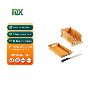 Cortador de Pan y Tostadas Plegable de Bambú con Mango de Acero Inoxidable, Ajustable, 100% Ecológico - Product Image 1