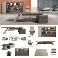 Bureau d'Ordinateur Moderne pour Mobilier de Bureau Commercial, Travail Personnalisé, Bureau de Direction Exécutif de PDG, Table de Bureau de Luxe