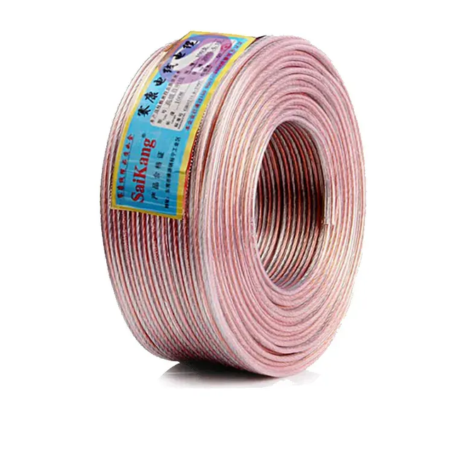 Wireless Speaker Cable Twisted Pair Coaxial PVC Jacket Male-Male Banana Connectors 2.5mm 8-Channel Clear Audio Cable Colorful