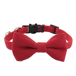 首輪調整可能なベルベット小型犬猫用首輪 - Product Image 3