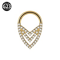 Anneau segmenté articulé en titane 16G G23 ASTM F136 pour septum, clicker, piercing de nez, cartilage, hélix, tragus, daith, bijou de corps