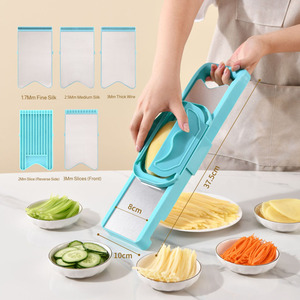 Éminceur multifonctionnel, outil de cuisine, râpe, trancheuse, râpe à pommes de terre, éminceur multifonctionnel à double porte, râpe - Product Image 5
