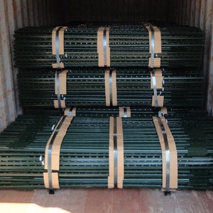 เสารั้วเหล็กพร้อมใบมีดสำหรับยึดรั้วฟาร์มรั้วลวดปมแข็งแรง USA CA ติดตั้งง่าย - Product Image 6