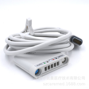 Compatible con el cable multiparamétrico Drger tipo SM, salida de 5 derivaciones para oxígeno en sangre, temperatura corporal y ECG (incluido - Product Image 4