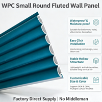 Panneau mural WPC cannelé moderne de petite taille, imperméable, en composite bois-plastique creux, revêtement mural facile à installer soi-même, garantie de plus de 5 ans
