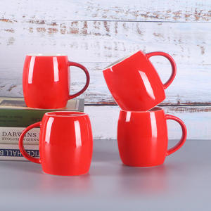 แก้วเซรามิกสีแดง แก้วกาแฟสีพื้น ของขวัญสำหรับเครื่องดื่ม สไตล์นอร์ดิก HB-001 - Product Image 3