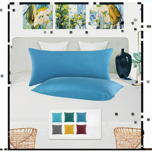 Housse de coussin décorative moderne pour hôtel et maison, 18x18 pouces, avec motif artistique coloré de peinture à l'huile représentant des plantes, des arbres, des fleurs et des feuilles - Product Image 3
