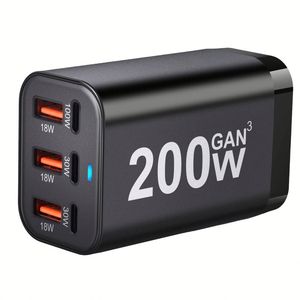Multiport 200W GaN Charger 3C3A Type C PD 100W Super Fast <b>Charging</b> Power Charger Station for Mobile Phone for Laptop - Product Image 1
