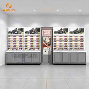 High Quality Custom MDF Mobile Phone <strong>Display</strong> <strong>Wall</strong> <strong>Cabinet</strong> LED Lighting Eco-Friendly Durable Free Design - Product Image 6