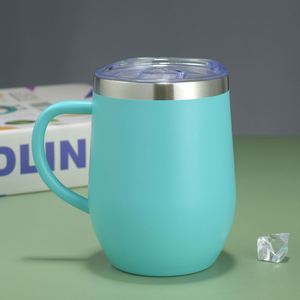 Vaso Térmico Personalizado de 12 oz, Doble Pared, Acero Inoxidable 304, Forma de Gg, para Café, Cerveza, Vino, con Asa - Product Image 6