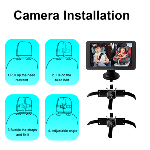 AHD720P USB Charger 7 Inch Dual Screen Baby for 2 Kids, Back Seat 2CH HD IR Night Vision <b>Toddlers</b> <b>Car</b> Monitor - Product Image 3
