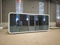 Casa Cápsula Apple Cabin Container Móvel Expansível de Montagem Rápida e Fácil com Banheiro para Sala de Estudo