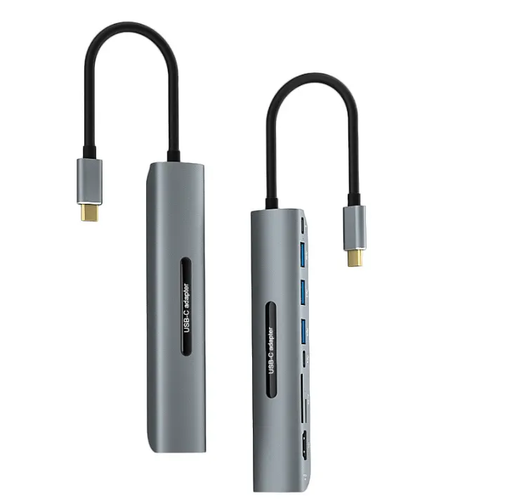 USB-разветвитель 9 в 1 с портом Type-c и поддержкой разрешения 4K HD + VGA