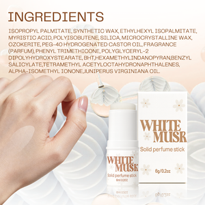 Parfum Solide Musc Blanc Sans Alcool à Marque Blanche, Formule Huileuse aux Ingrédients Botaniques, Eau <span class=keywords><strong>de</strong></span> Parfum Fraîche, Meilleure Vente - Product Image 3