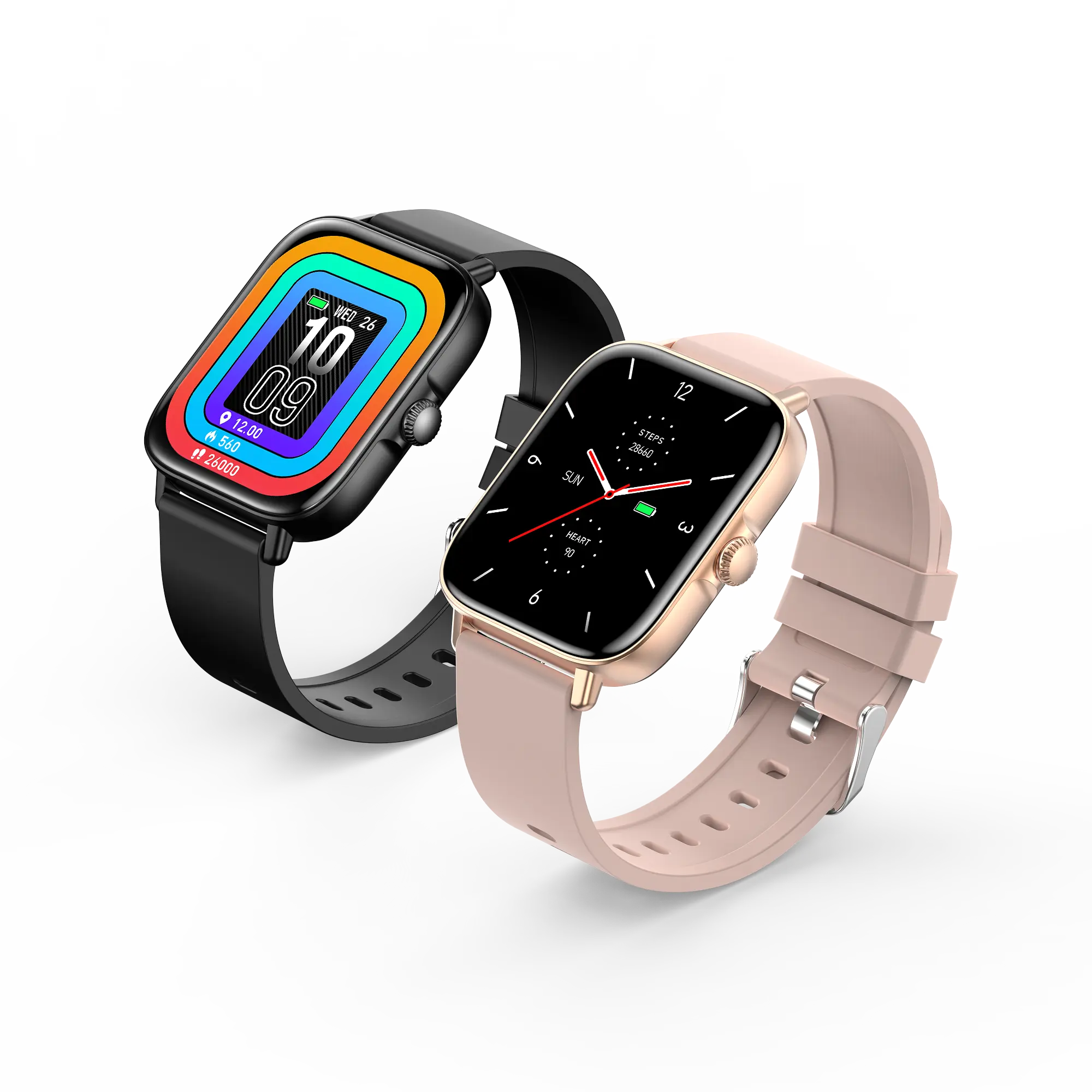2024 1.7 pouces Full Touch température corporelle T46S montres fonction d'appel téléphonique pour iphone et Android montre intelligente médicale