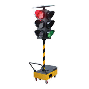 Semáforo Peatonal Portátil Cosyn, Semáforo Inteligente para Construcción de Carreteras, Luz de Señalización de Tráfico Solar Móvil con LED Rojo y Verde para Seguridad Vial - Product Image 1