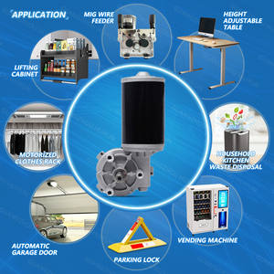 Reductor de gusano en ángulo recto D76R personalizado 200 vatios 300W Motor de engranaje de CC de alto par 12V 300Rpm - Product Image 6