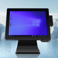 Sistema de Punto de Venta Todo en Uno de 15.6 Pulgadas, Caja Registradora, Máquina EPOS, Software POS, Terminal con Impresora, Escáner y Cajón de Dinero