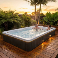 Grande piscine de nage en acrylique pour l'extérieur DSL |   Bain à remous autoportant chauffant avec système de contrôle Balboa