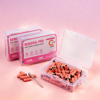 Bandes de ponçage miniatures en céramique pour manucure et pédicure, vente en gros, boîte de 100 pièces, grain et couleur personnalisés, fournisseur OEM ODM