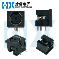 Connecteur Circulaire HX Factory Direct MDC-5PIN Mini Din Femelle Vertical Série MDC Prise de Connexion Din à Terminal Circulaire