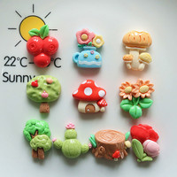 Aksesoris Resin Lukis Tangan Bertema Musim Semi Model Grosir, Bunga, Jamur, Pohon Apel, Cabochon, Lem Krim, Kerajinan Jepit Rambut, Sepatu Clog