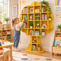 Étagère en bois en forme d'arbre, mobilier Montessori pour la maternelle, la garderie, le coin lecture, la salle de classe de la maternelle, la crèche pour tout-petits