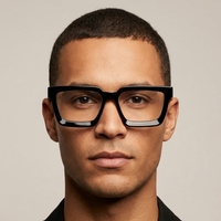 Montures de lunettes carrées, montures de lunettes à bordure complète, lunettes optiques unisexes, monture optique en acétate tendance, lunettes pour un usage quotidien