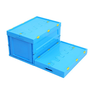 Có thể gập lại doanh thu trái cây gấp container Thùng nhựa Stackable bền Trái Cây Rau thùng dày nhựa hậu cần - Product Image 1