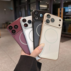 เคสโทรศัพท์แม่เหล็กเคลือบไฟฟ้า ใช้ได้กับ iPhone 18/17 Pro Max พร้อมตัวป้องกันเลนส์ สำหรับ iPhone 16/15 เคสกันกระแทก - Product Image 5