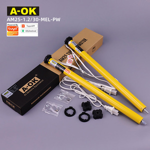 A OK <strong>Motor</strong> AM25-1.2/30-MEL-P-W Tuya Wifi App Motorized Roller Blinds Shutter Shade <strong>Tubular</strong> <strong>Motor</strong> 25mm A-OK <strong>Motor</strong> - Product Image 1