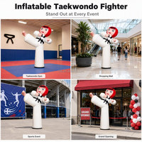 Mascotte gonflable de danseur aérien pour arts martiaux en tissu Oxford, sur mesure selon votre conception, OEM ODM pour centre commercial, place publique, parc à thème