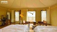 Tente d'hôtel de luxe imperméable de style hôtelier de plein air tente de glamping lodge en toile pour hôtel tente de villégiature