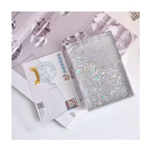 4x6 Zoll Glitter Resin Acryl Foto rahmen Schnee Treibsand Geschenk Foto rahmen