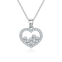 Fabricant d'alliances de mariage, collier en argent 925 avec zircone pour femmes, pendentif CZ pour mariage, bijoux