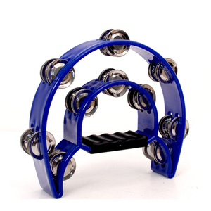 Pandereta <span class=keywords><strong>de</strong></span> doble fila colorida, instrumentos musicales profesionales <span class=keywords><strong>de</strong></span> percusión, <span class=keywords><strong>campana</strong></span> <span class=keywords><strong>de</strong></span> <span class=keywords><strong>mano</strong></span> <span class=keywords><strong>de</strong></span> plástico - Product Image 2