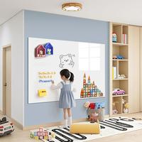 Tableau d'écriture magnétique adhésif épaissi, autocollant tableau blanc 60x90cm, pour bureau, mur culturel, mur de graffitis pour enfants