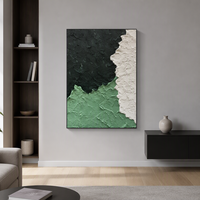 Peinture à l'huile en relief 3D faite à la main, abstraite, géométrique, paysage texturé en relief 3D, tableaux sur toile pour la décoration murale de la maison