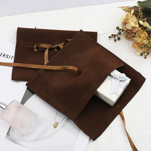 Luxury Velvet Envelope <b>Dust</b> <b>Bag</b> with Satin Lining for Jewelry Accessories Small Gift Packaging Reusable Pouch - Product Image 3
