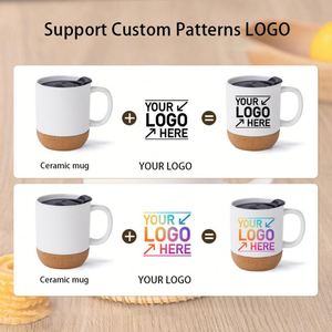 Taza de Cerámica Personalizada con Logotipo, para Regalo, Oficina, Hogar, Interior, para Leche, Café y Bebidas, con Base de Corcho y Tapa Deslizante - Product Image 6