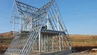Casa Triangular Galvanizada con Estructura de Acero Moderna en Forma de A para Mayor Durabilidad, Ideal para Sala de Estar u Oficina en Casa