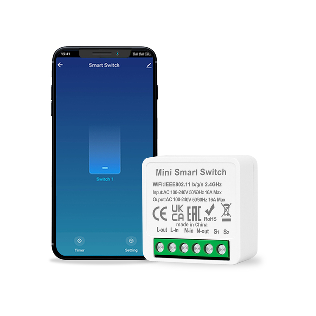 Touchmi Tuya Zigbee Smart Switch 16A Relay Module Voice Remote Control Mini Smart Switch WIFI