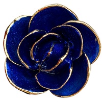 Mawar Biru Asli Berlapis Emas 24K Dengan Dudukan Akrilik, Bunga Mawar Alami Awet Selamanya, Hadiah Valentine, Pernikahan, Ulang Tahun