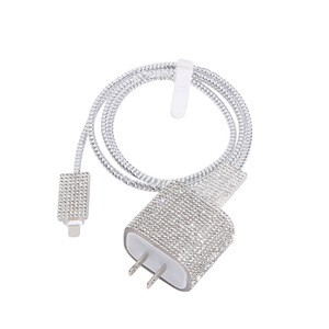 Para cargador, cubierta protectora para cable de datos con incrustaciones de diamantes, modelo <span class=keywords><strong>A17</strong></span> 20/18W, protector de cabezal con diseño simple - Product Image 5