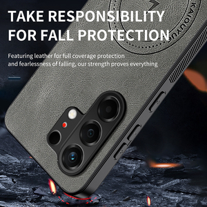 Étui arrière magnétique en cuir PU mat avec protection d'objectif pour Tecno Camon 50 40 30 / Camon 30 40 50 <span class=keywords><strong>Pro</strong></span>, compatible avec le chargement sans fil - Product Image 5