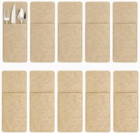 Lot de 10 pochettes en feutre pour couverts, pour mariage, pique-nique, camping, cuisine, organiseur de couverts, rangement de couverts, décoration de table
