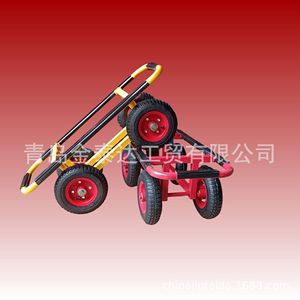 Chariot à main à quatre roues en fer rouge, chariot à outils mobile industriel TC2007A - Product Image 2
