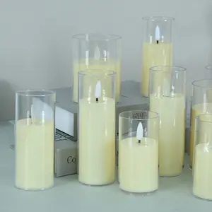 TS Led 캔들 램프 전자 배터리 전원 양초 불꽃 Flicke 차 양초 장식 결혼식 장식 조명